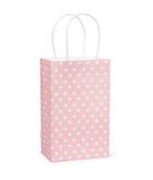 BAG- Carry Handle- PINK/WHITE spots